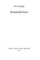 Tapa de Byzantinistik heute