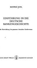 Tapa de Einführung in die deutsche Bankengeschichte