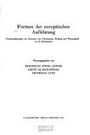 Tapa de Formen der europäischen Aufklärung