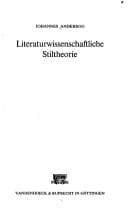 Tapa de Literaturwissenschaftliche Stiltheorie