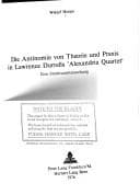 Tapa de Die Antinomie von Theorie und Praxis in Lawrence Durrells Alexandria quartet