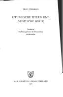 Tapa de Liturgische Feiern und geistliche Spiele