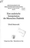 Tapa de Eine analytische Interpretation der Marxschen Dialektik