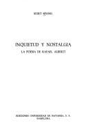 Tapa de Inquietud y nostalgia