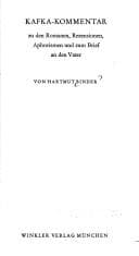 Tapa de Kafka-Kommentar zu den Romanen, Rezensionen, Aphorismen und zum Brief an den Vater