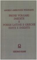 Tapa de Prose volgari inedite e poesie latine e greche edite e inedite