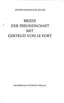 Tapa de Briefe der Freundschaft mit Gertrud von Le Fort