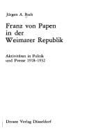 Tapa de Franz von Papen in der Weimarer Republik