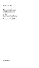 Tapa de Kontinuitätstheorie und Sakraltheorie in der Germanenforschung
