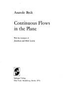 Tapa de Continuous flows in the plane