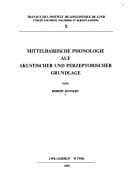 Tapa de Mittelbairische Phonologie auf akustischer und perzeptorischer Grundlage