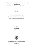 Tapa de Der moralische Charakter