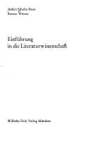 Tapa de Einführung in die Literaturwissenschaft