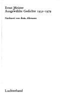 Tapa de Ausgewählte Gedichte 1932-1976