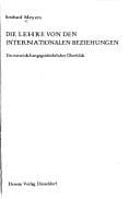 Tapa de Die Lehre von den internationalen Beziehungen