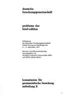 Tapa de Probleme der Brief-Edition