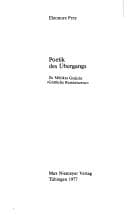 Tapa de Poetik des Übergangs