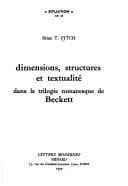 Tapa de Dimensions, structures et textualité dans le trilogie romanesque de Beckett