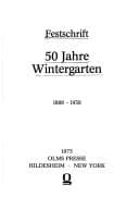 Tapa de Festschrift 50 [i.e. f©ơnfzig] Jahre Wintergarten