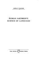 Tapa de Roman Jakobson's science of language