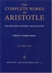 Tapa de The complete works of Aristotle
