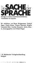 Tapa de Die Sache der Sprache