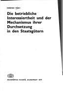 Tapa de Die betriebliche Interessiertheit und der Mechanismus ihrer Durchsetzung in den Staatsgütern