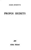 Tapa de Propos secrets
