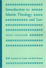 Tapa de Introduction to Islamic theology and law