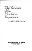 Tapa de The varieties of the meditative experience