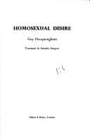 Tapa de Homosexual desire