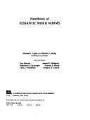 Tapa de Handbook of semantic word norms