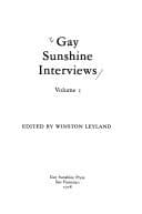 Tapa de Gay sunshine interviews