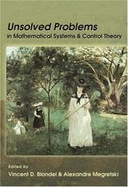 Tapa de Unsolved problems in mathematical systems and control theory