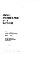 Tapa de Economics, environmental policy, and the quality of life
