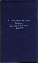 Tapa de German-Soviet relations between the two World Wars, 1919-1939