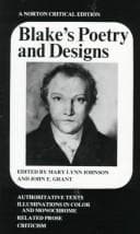 Tapa de Blake's poetry and designs