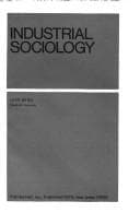Tapa de Industrial sociology