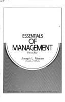 Tapa de Essentials of management