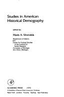 Tapa de Studies in American historical demography