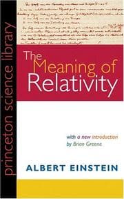 Tapa de Meaning of Relativity