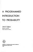 Tapa de A programmed introduction to probability