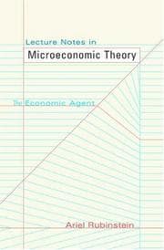 Tapa de Lecture notes in microeconomic theory