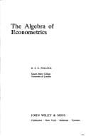 Tapa de The algebra of econometrics