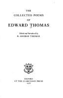 Tapa de The collected poems of Edward Thomas