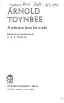 Tapa de Arnold Toynbee, a selection from his works