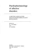 Tapa de Psychopharmacology of affective disorders