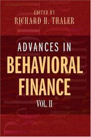 Tapa de Advances in Behavioral Finance, Volume II (The Roundtable Series in Behavioral Economics)