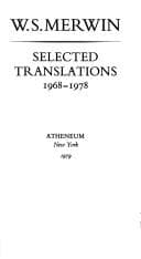 Tapa de Selected translations, 1968-1978