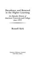 Tapa de Decadence and Renewal in the Higher Learning